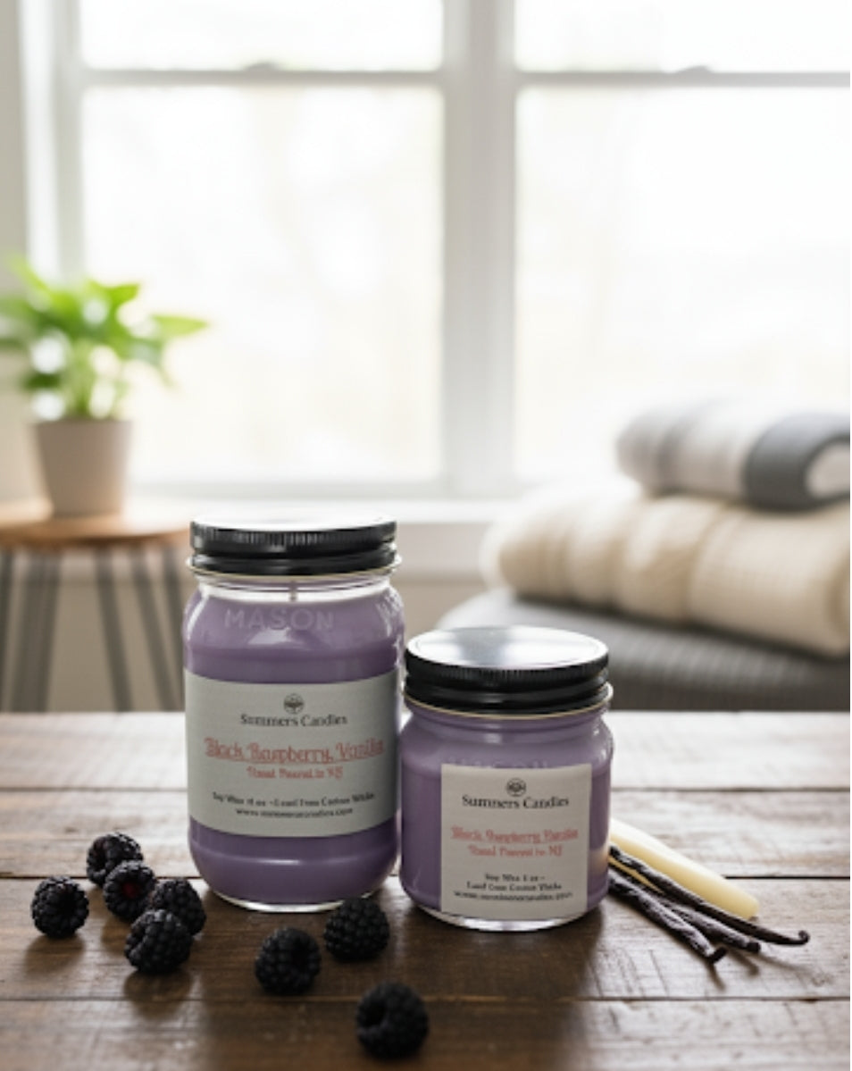 Black Raspberry Vanilla Scented Candle