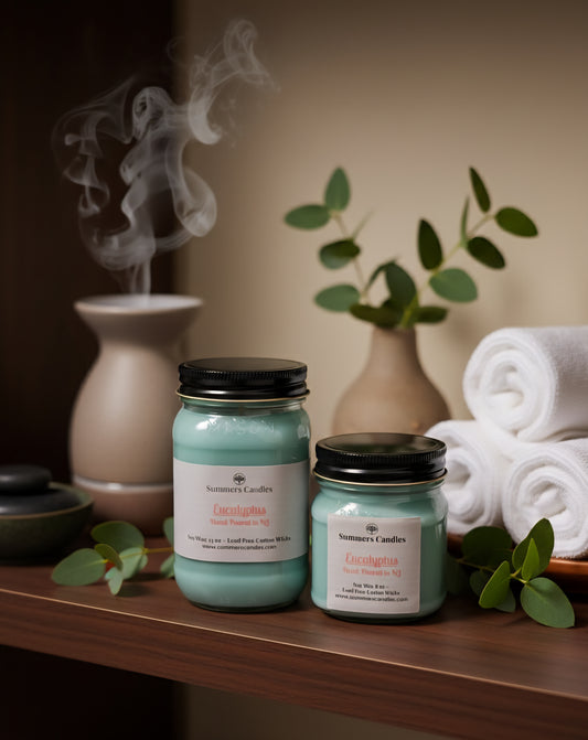 Eucalyptus Scented Candle - Summers Candles
