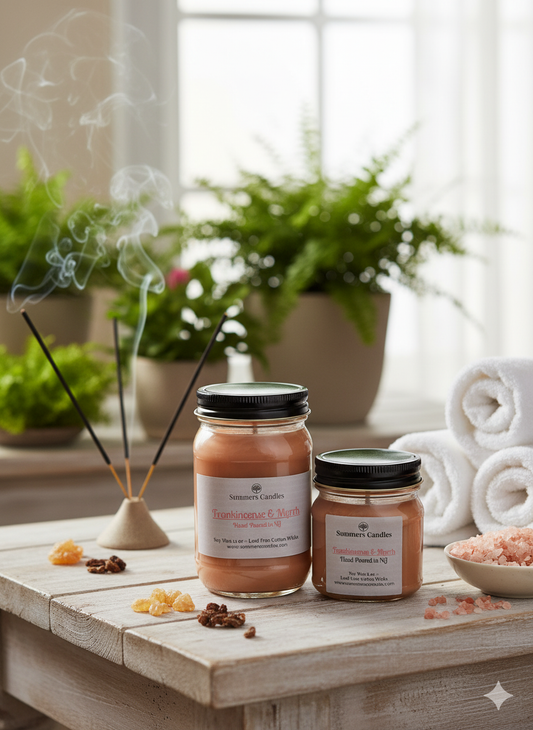 Frankincense & Myrrh Scented Candle - Summers Candles