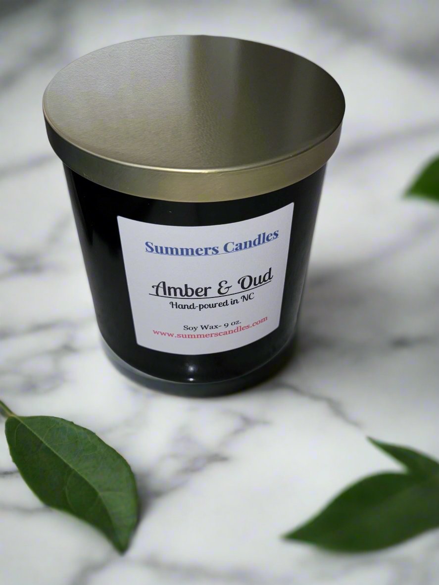 Amber & Oud Scented Candle - Summers Candles