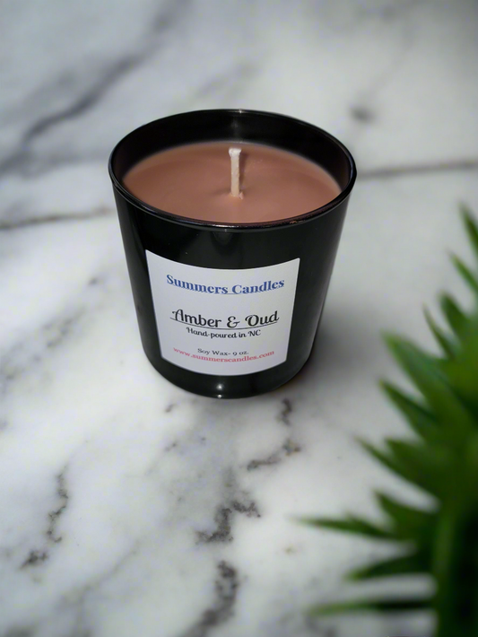 Amber & Oud Scented Candle - Summers Candles