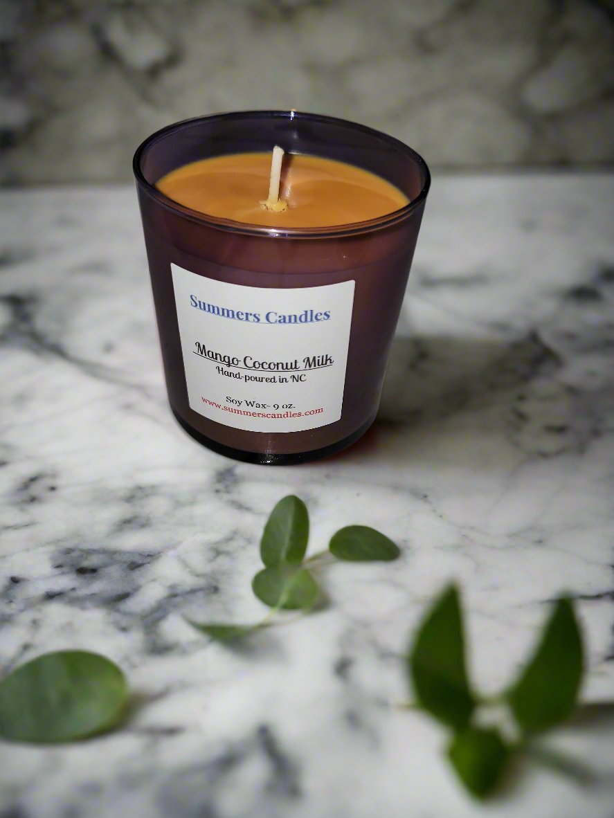 Mango Coconut Milk Scented Candles - Summers Candles