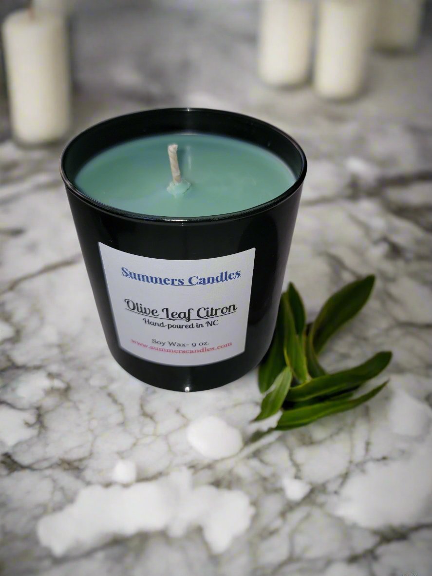 Olive Leaf & Citron Scented Candle - Summers Candles