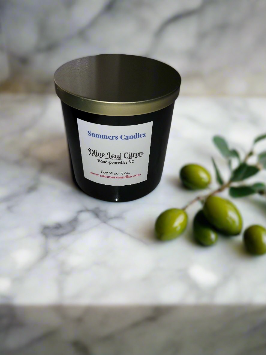 Olive Leaf & Citron Scented Candle - Summers Candles