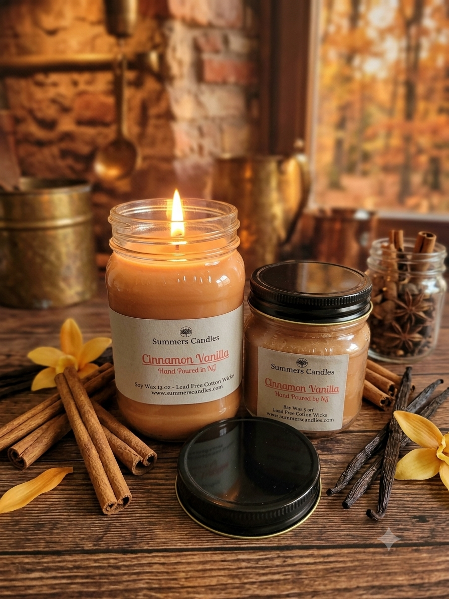 Cinnamon Vanilla Scented Candles - Summers Candles