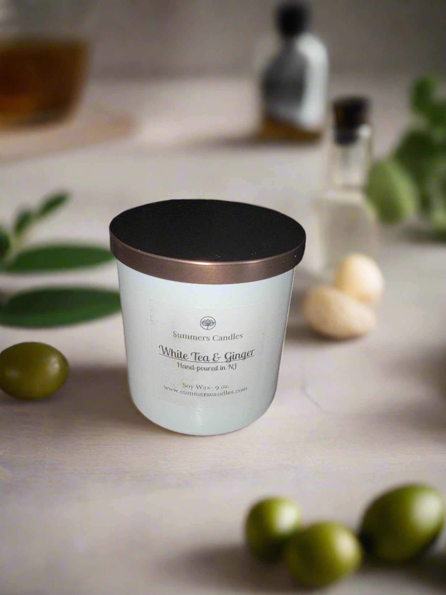 white tea and ginger candles