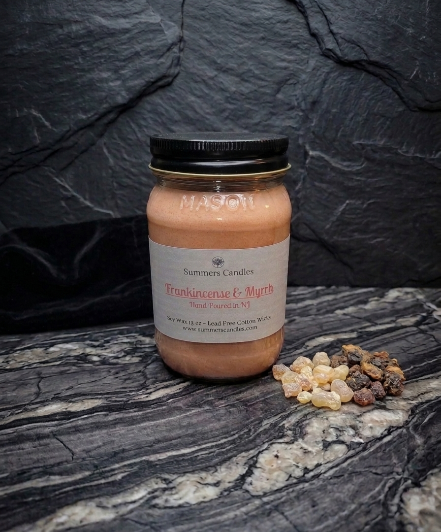 Frankincense & Myrrh Scented Candle - Summers Candles