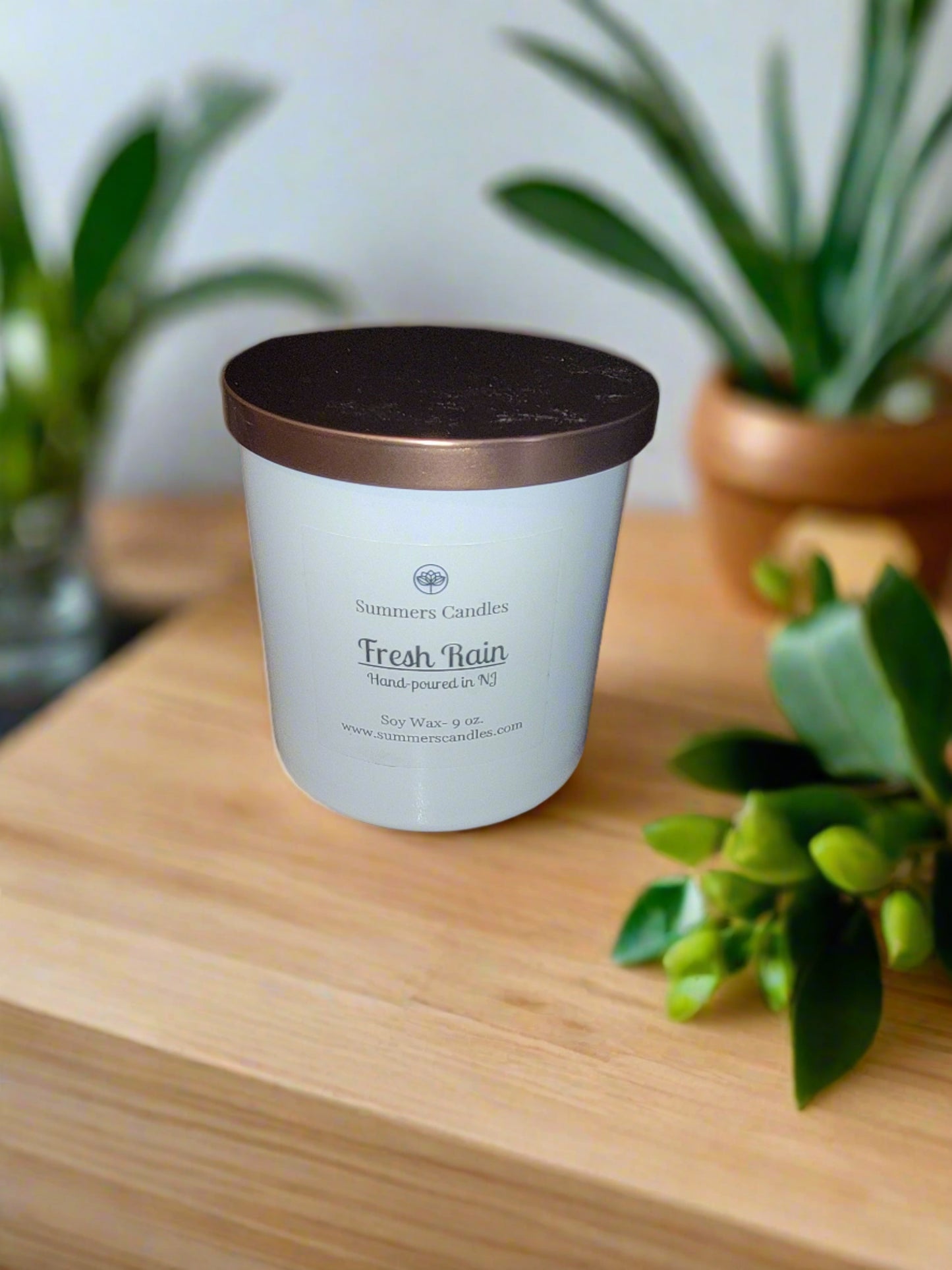 rain scented candle
