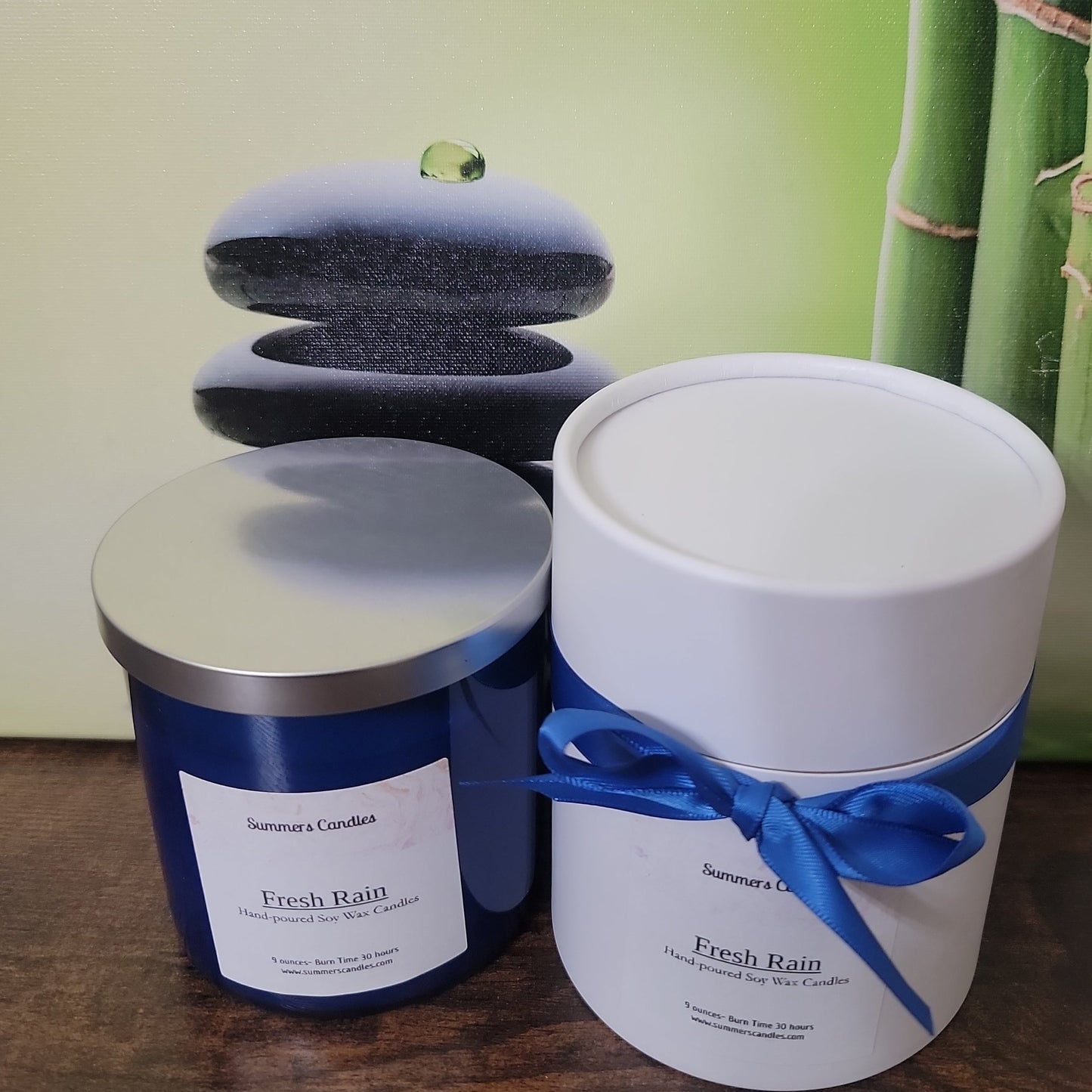 9 Ounce Fresh Rain Scented Candle - Summers Candles