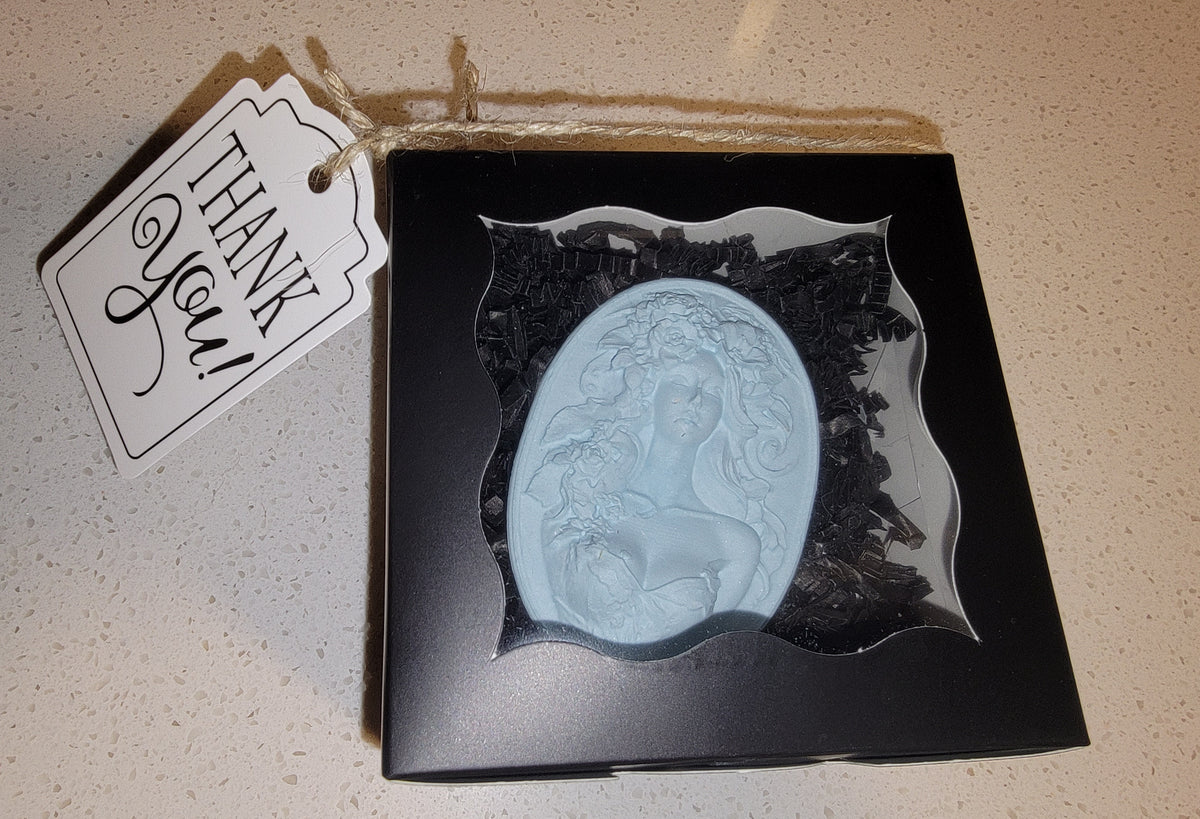 Hand-Cast Goddess Cameo Magnet | Bas-Relief Art Nouveau Wall & Fridge Art