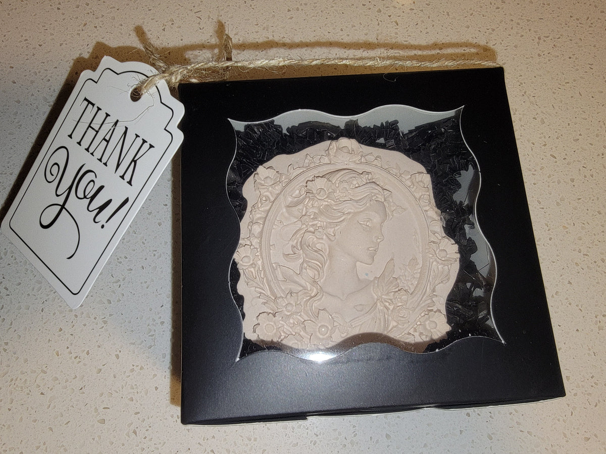 Hand-Cast Goddess Cameo Magnet | Bas-Relief Art Nouveau Wall & Fridge Art