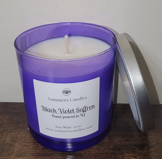 Black Violet Saffron Scented Candles 