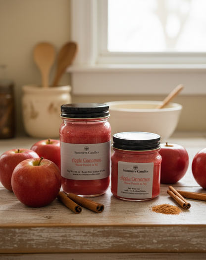 NEW SCENT! - Apple Cinnamon Scented Candle - Summers Candles