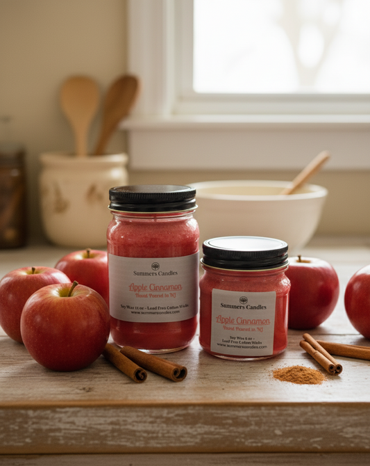 NEW SCENT! - Apple Cinnamon Scented Candle - Summers Candles
