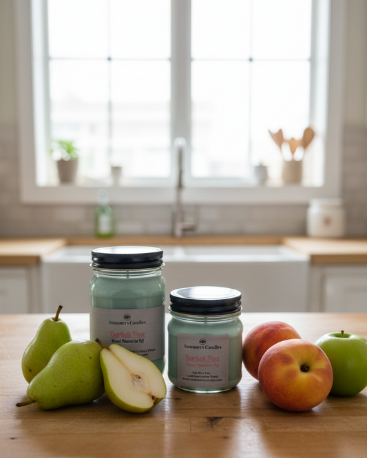 NEW SCENT! - Barlett Pear Scented Candle - Summers Candles