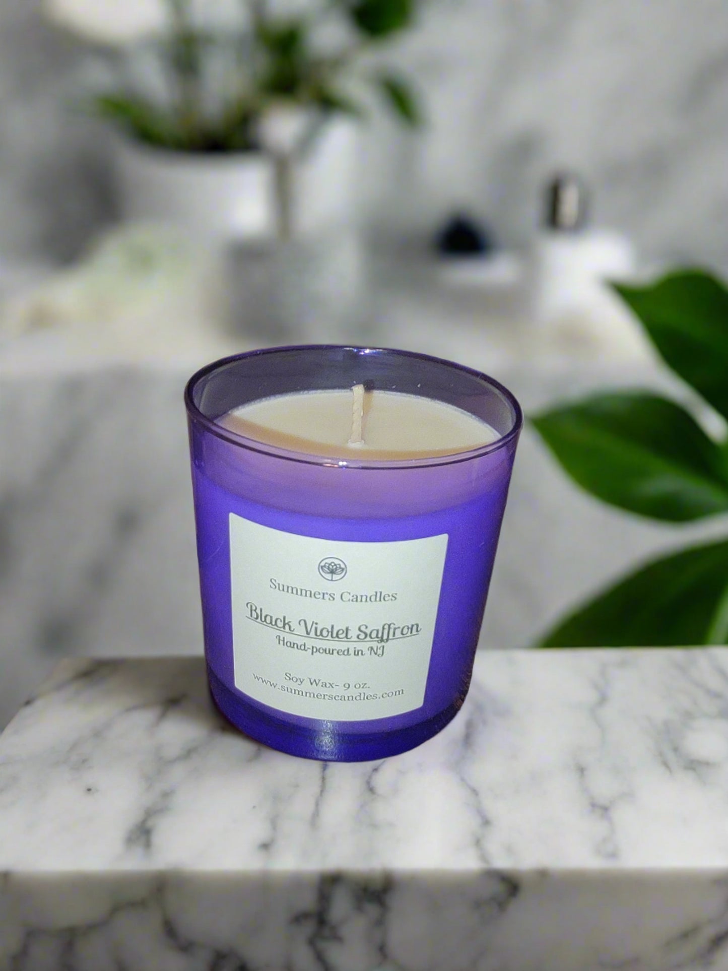 Black Violet Saffron Scented Candles- Summers Candles