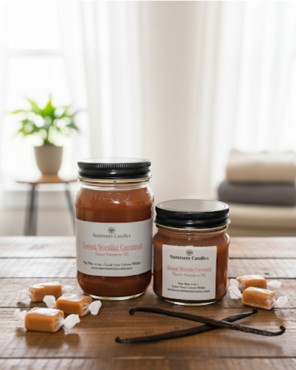 Sweet Vanilla Caramel Scented Candles
