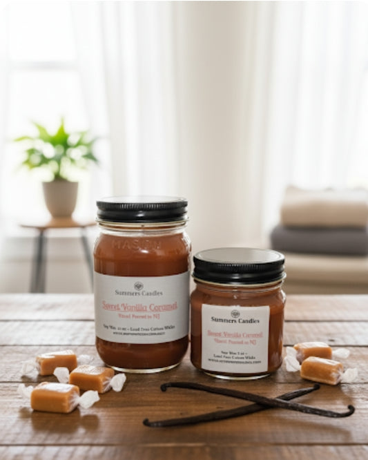 Sweet Vanilla Caramel Scented Candles