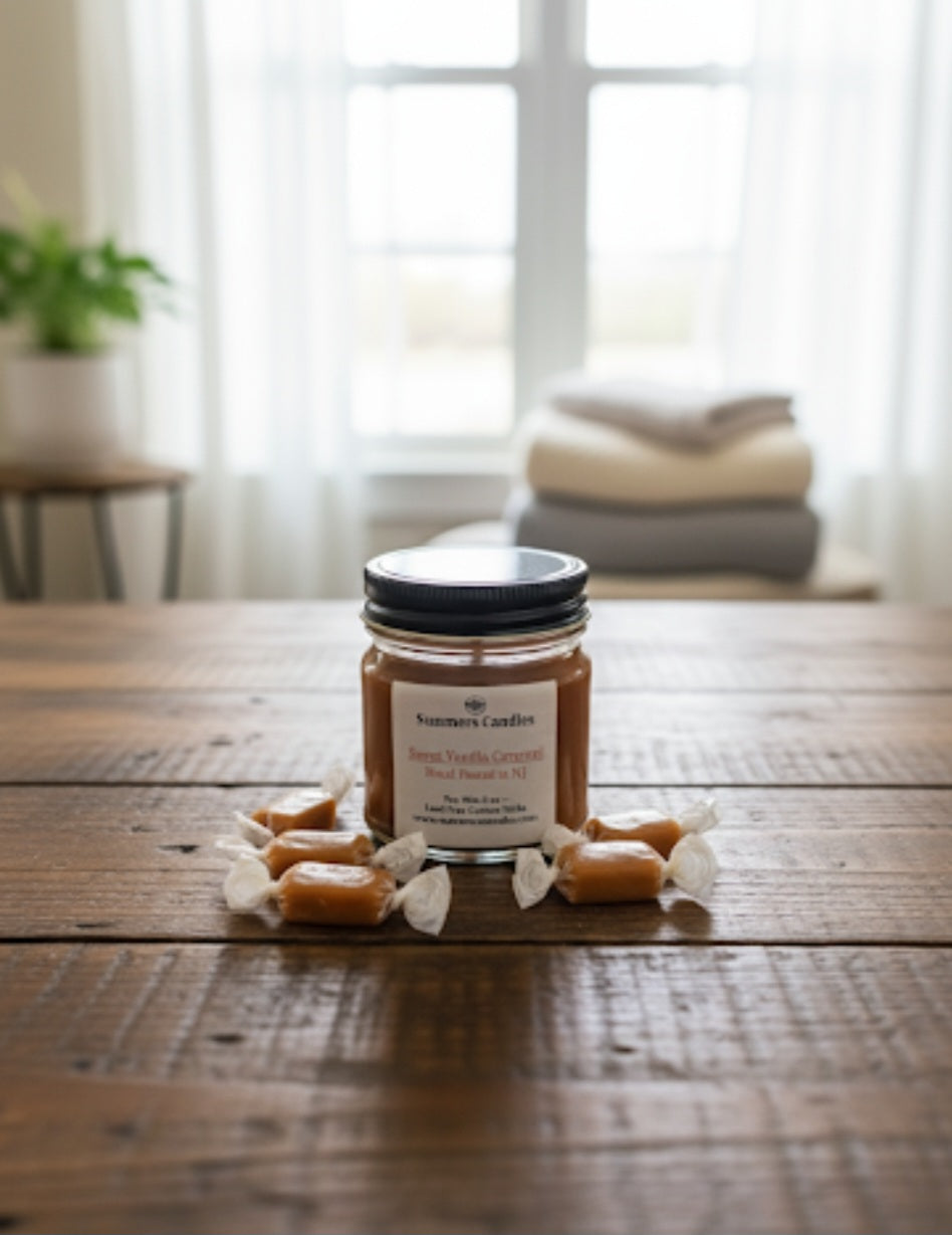 Sweet Vanilla Caramel Scented Candles