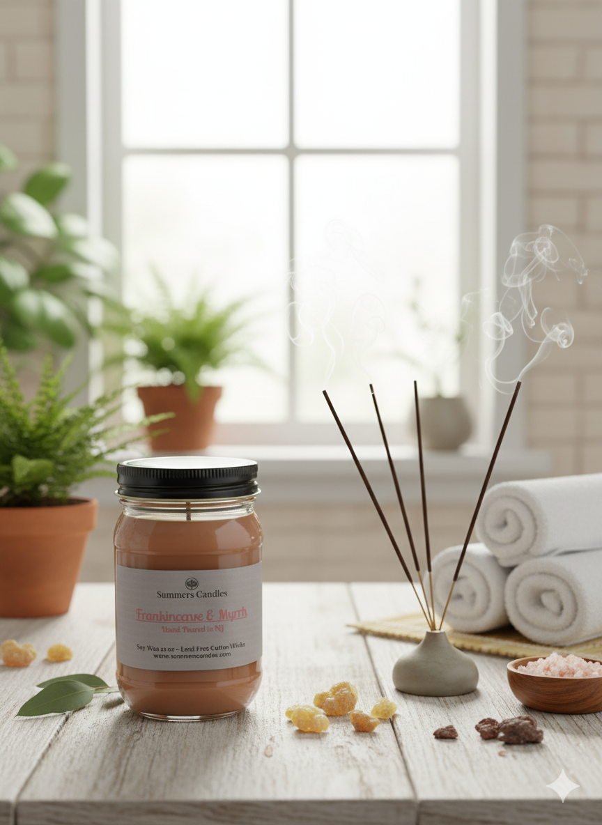 Frankincense & Myrrh Scented Candle