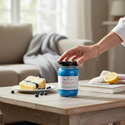 NEW SCENT! - Lemon Blueberry Cake Scented Candle