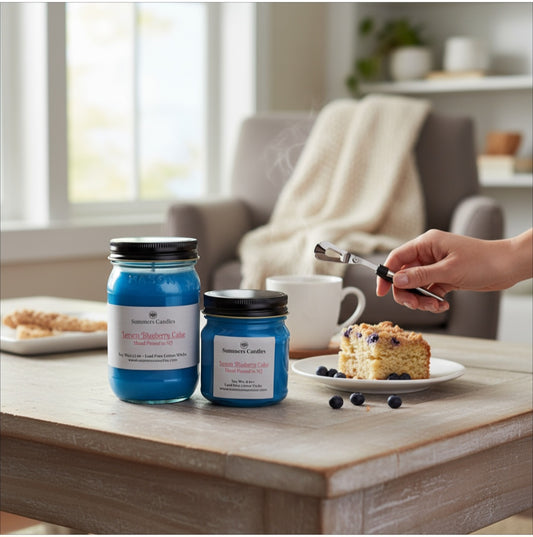 NEW SCENT! - Lemon Blueberry Cake Scented Candle