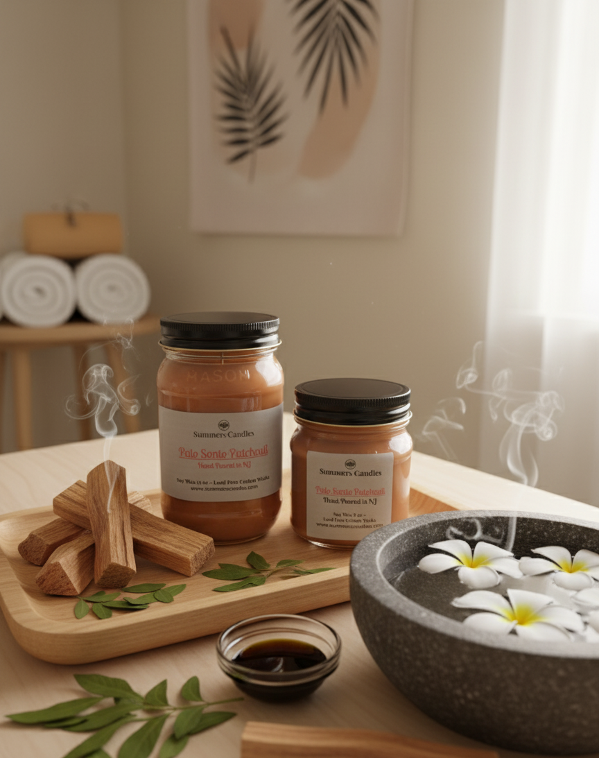 Palo Santo Patchouli Scented Candle - Summers Candles
