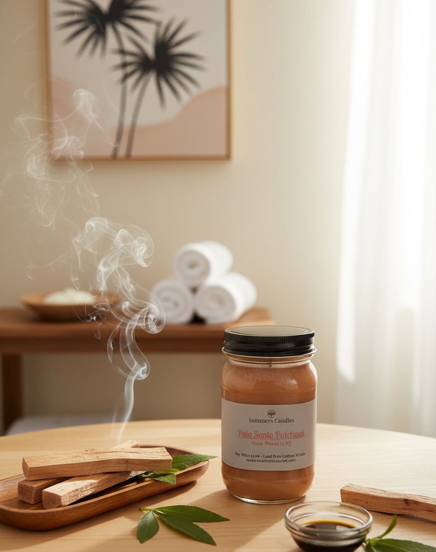 Palo Santo Patchouli Scented Candle - Summers Candles