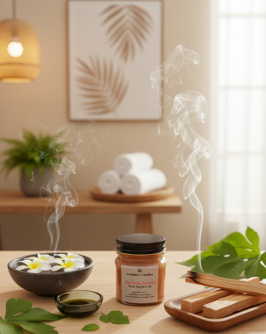 Palo Santo Patchouli Scented Candle - Summers Candles