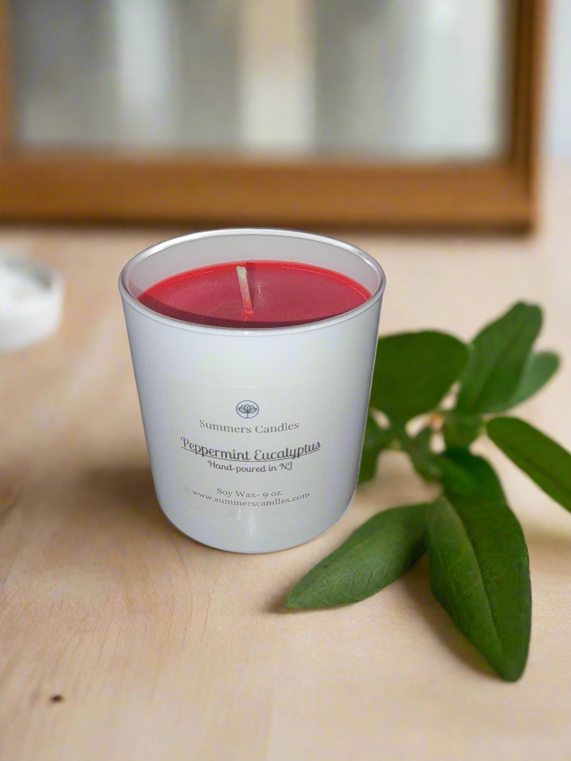 peppermint scented candle