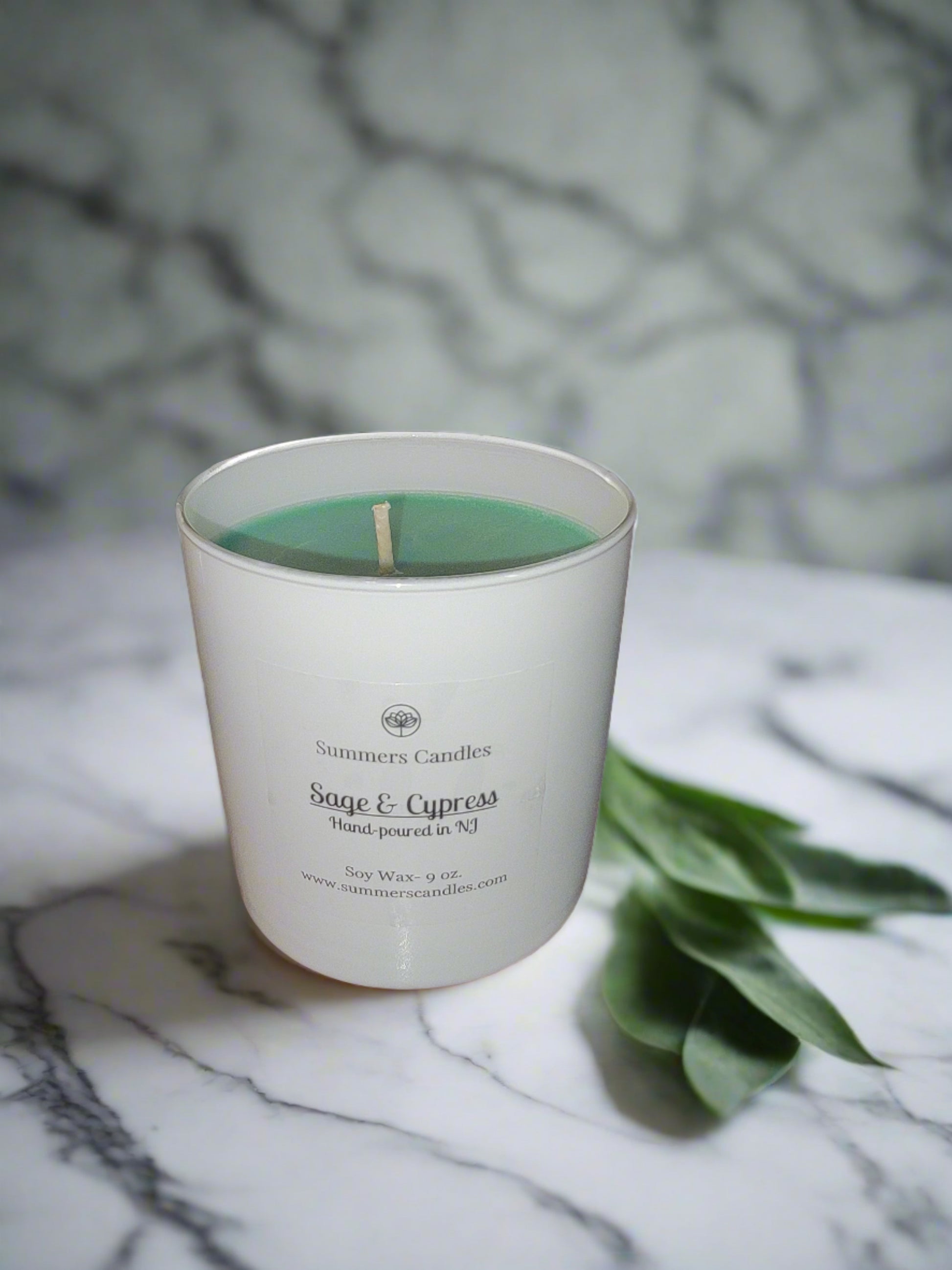 sage and cypress scented candles