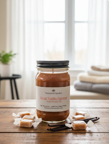 Sweet Vanilla Caramel Scented Candles