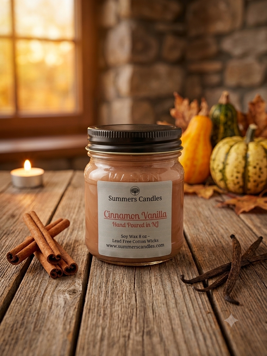 Cinnamon Vanilla Scented Candles - Summers Candles