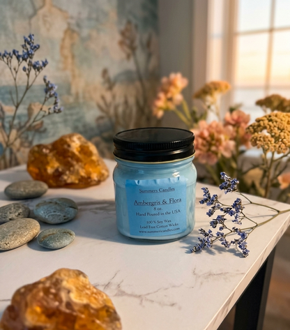 Ambergris & Flora Scented Candle