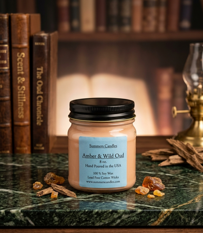 Amber & Wild Oud Scented Candle