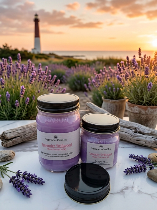 Lavender Driftwood Scented Candle - Summers Candles