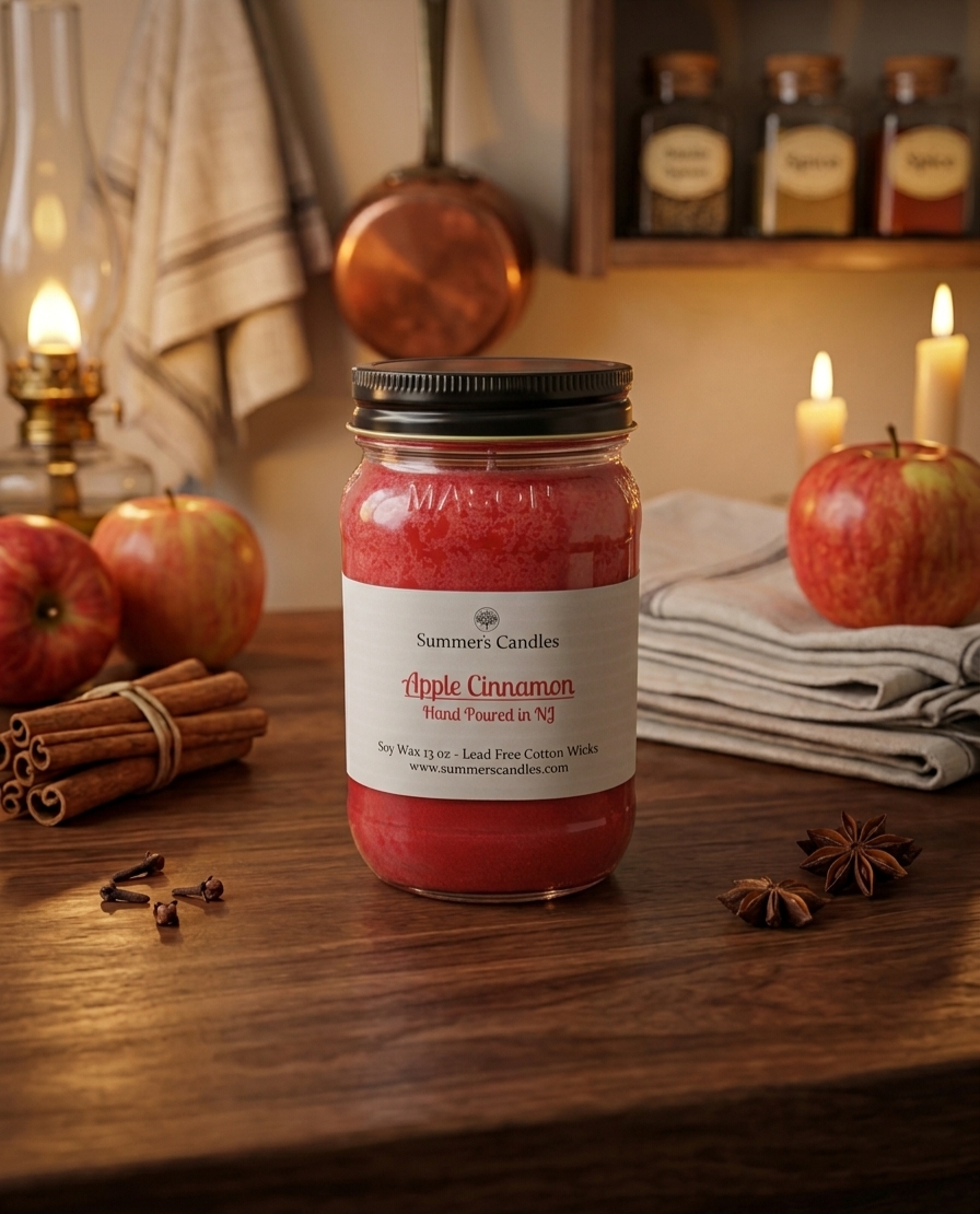 Apple Cinnamon Scented Candle - Summers Candles