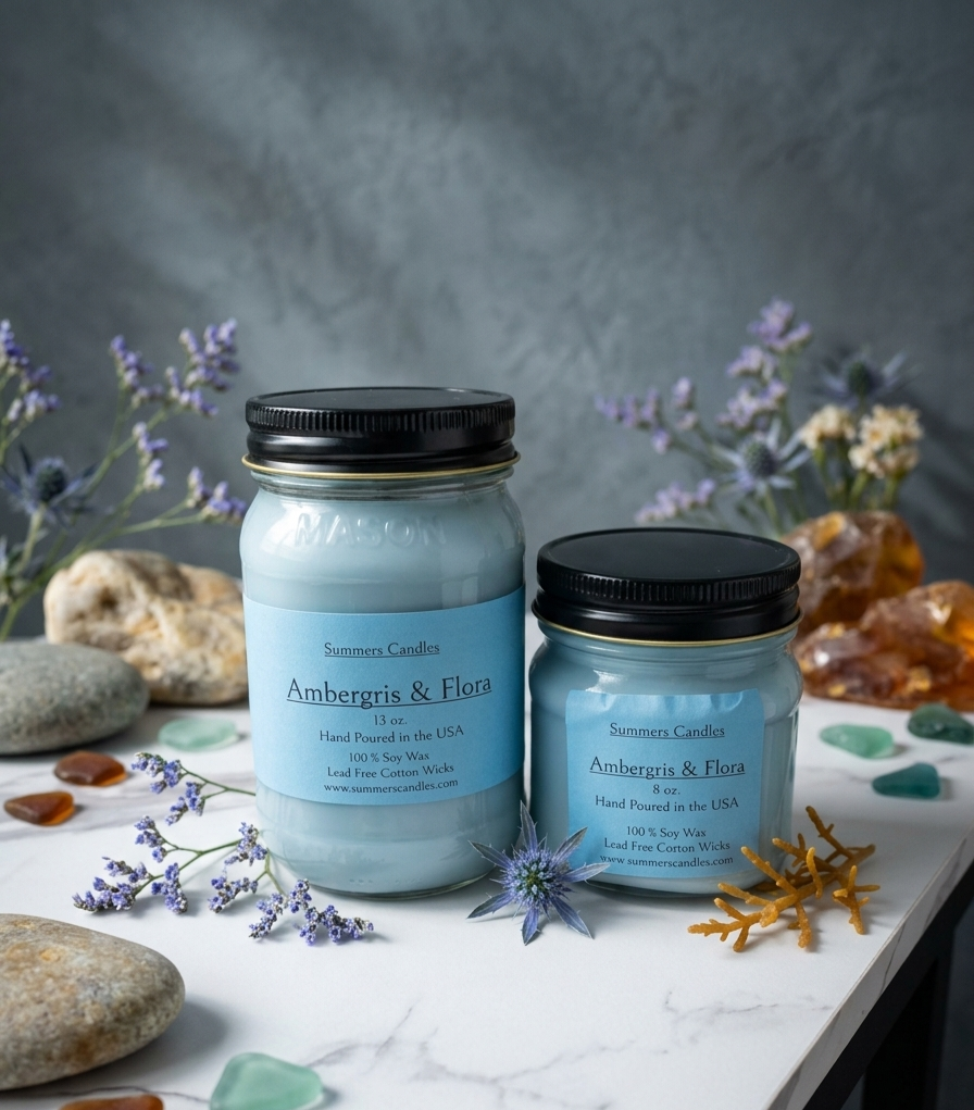 Ambergris & Flora Scented Candle