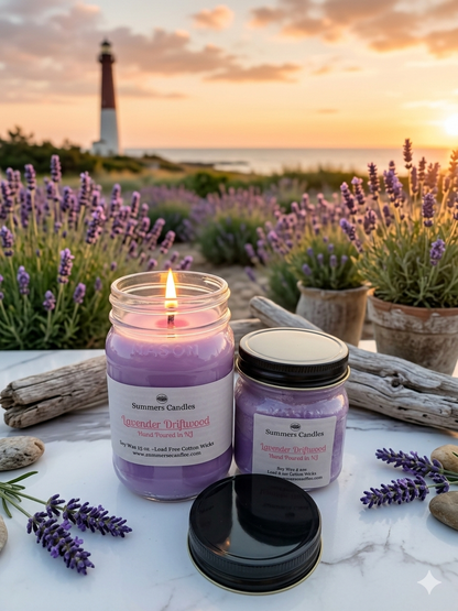 Lavender Driftwood Scented Candle - Summers Candles