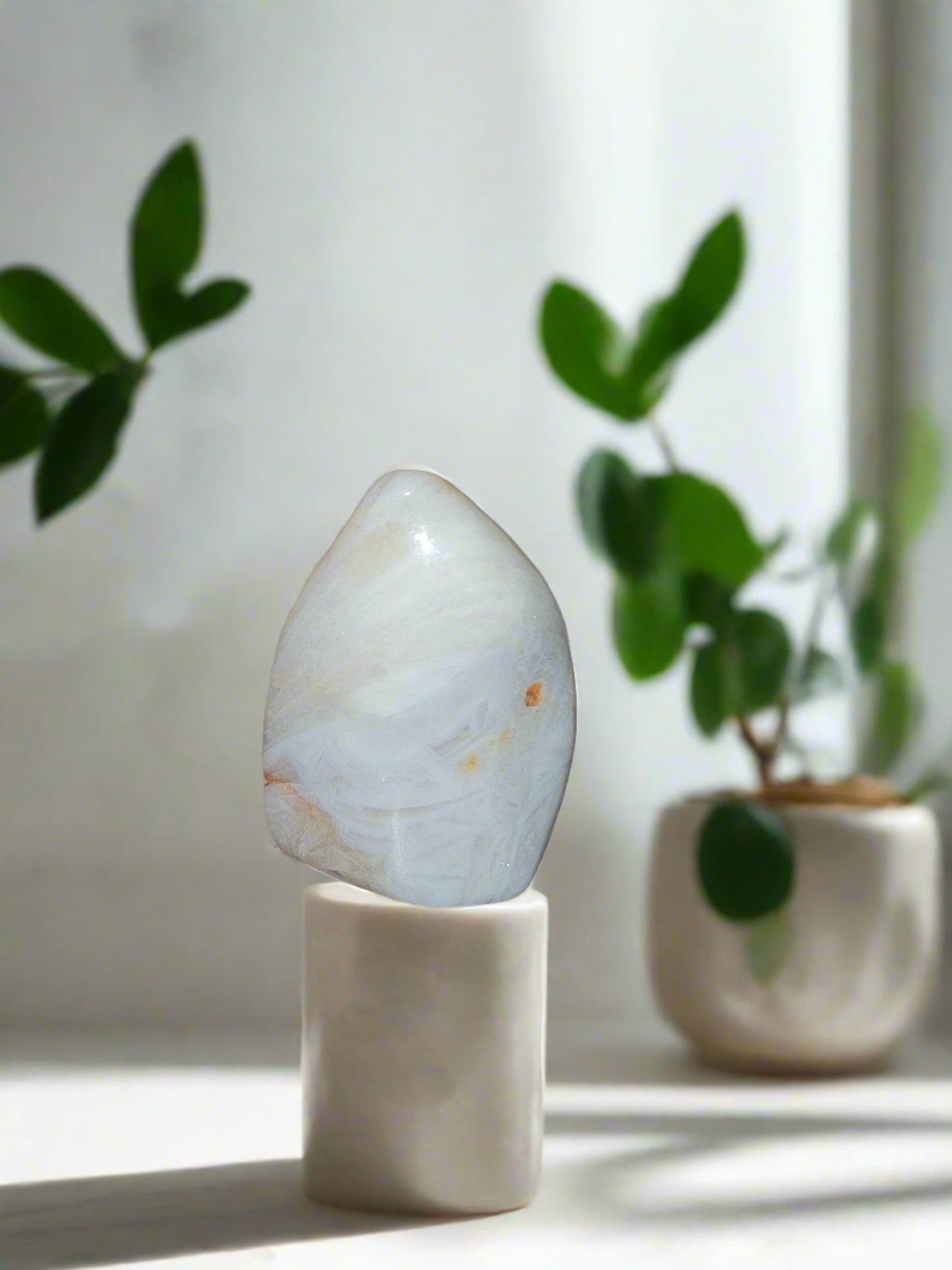 White Agate Crystal- Summers Candles