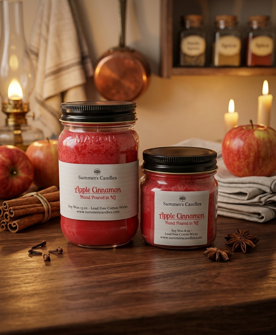 Apple Cinnamon Scented Candle - Summers Candles
