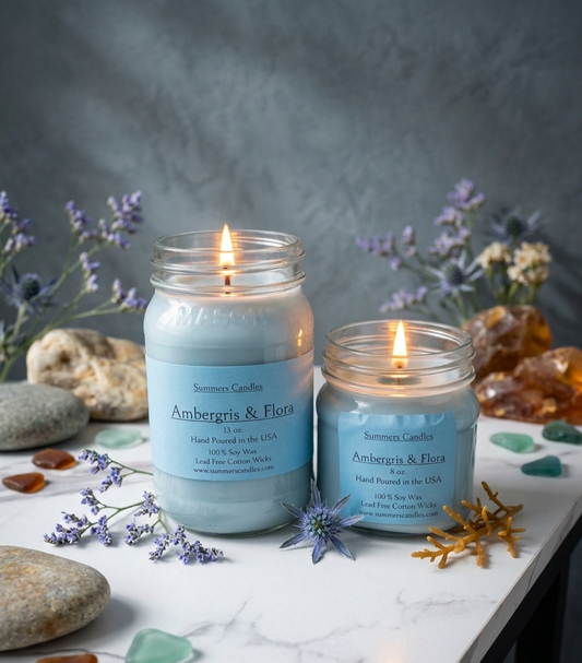 Ambergris & Flora Scented Candle