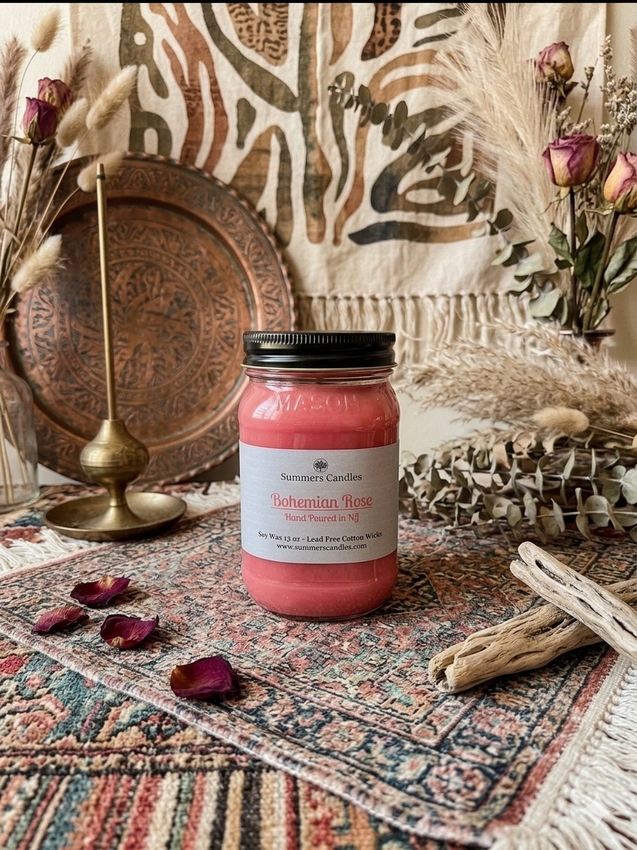 Bohemian Rose Scented Candle