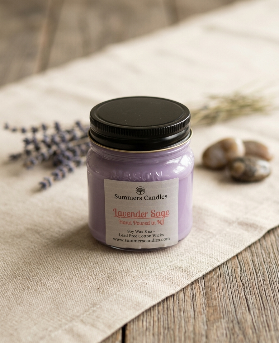 Lavender Sage Scented Candle - Summers Candles