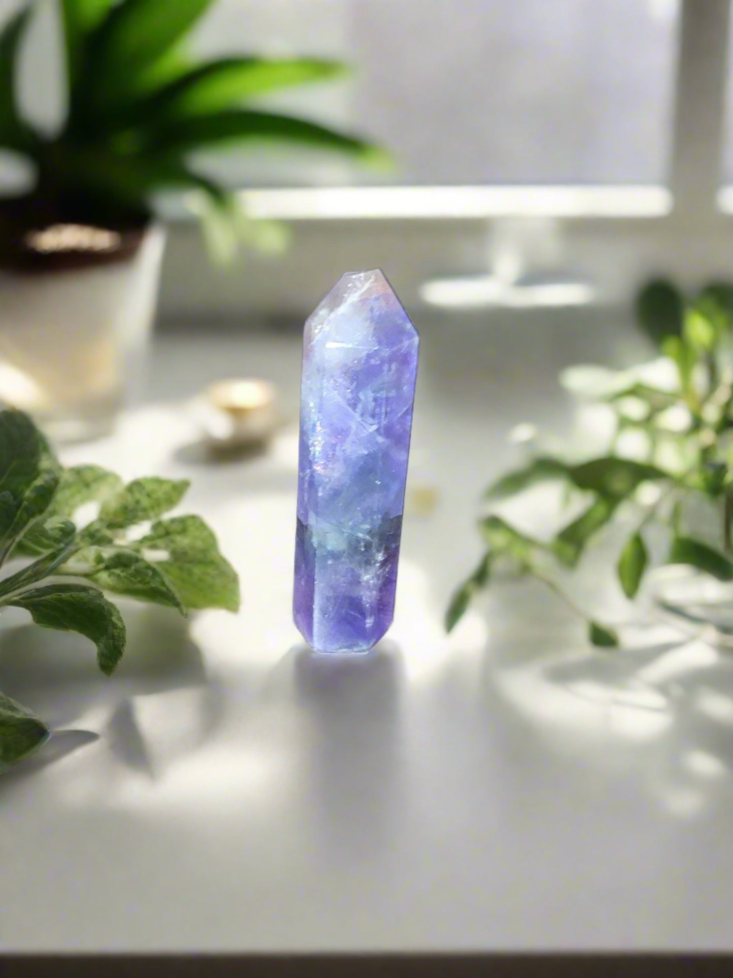 Fluorite Crystal Tower  - Summers Candles 