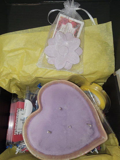 Lavender Driftwood Ceramic Heart Candle Gift Box - Summers Candles