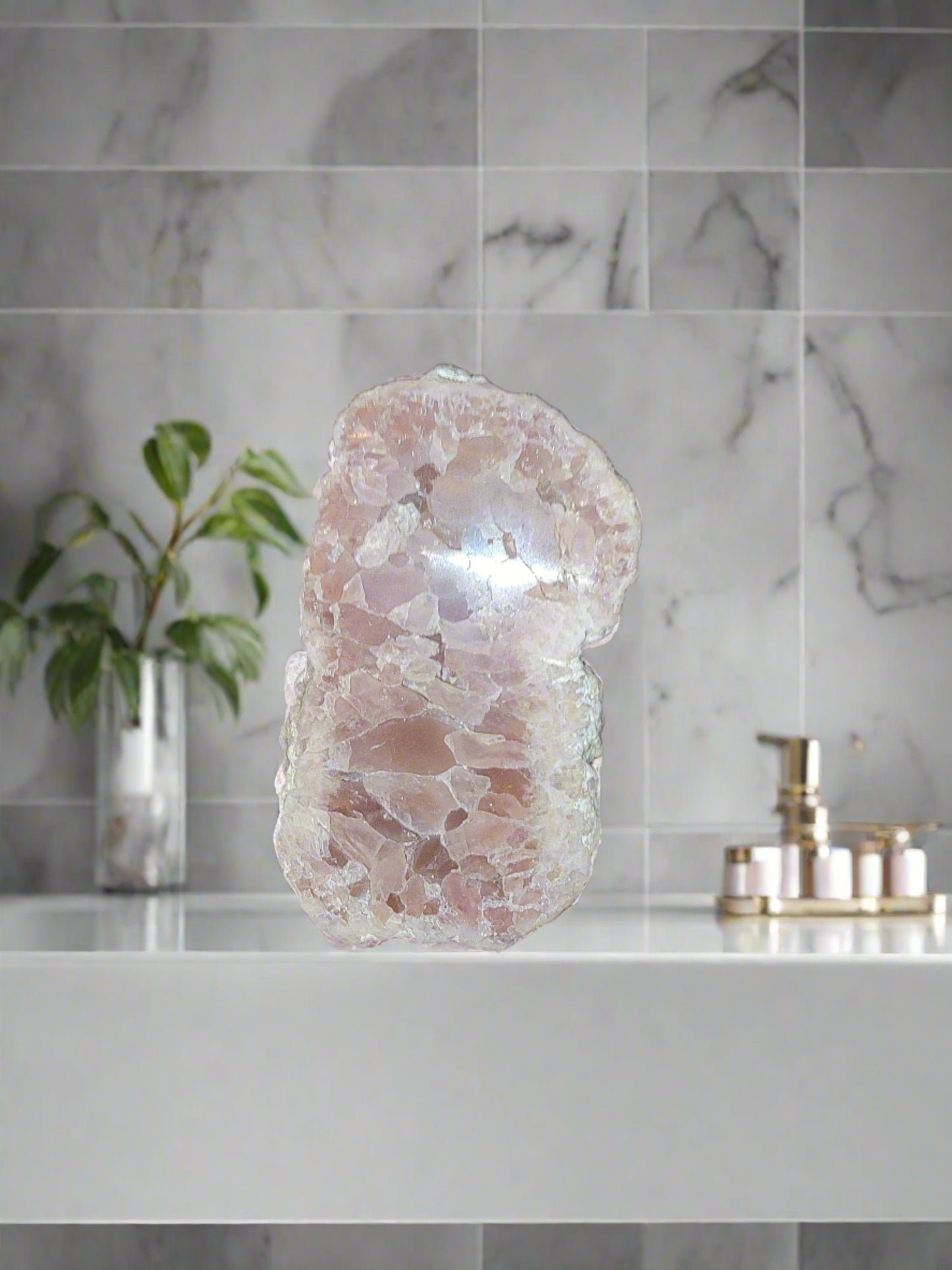 Pink Amethyst Geode- Summers Candles