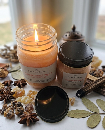 Frankincense & Myrrh Scented Candle - Summers Candles