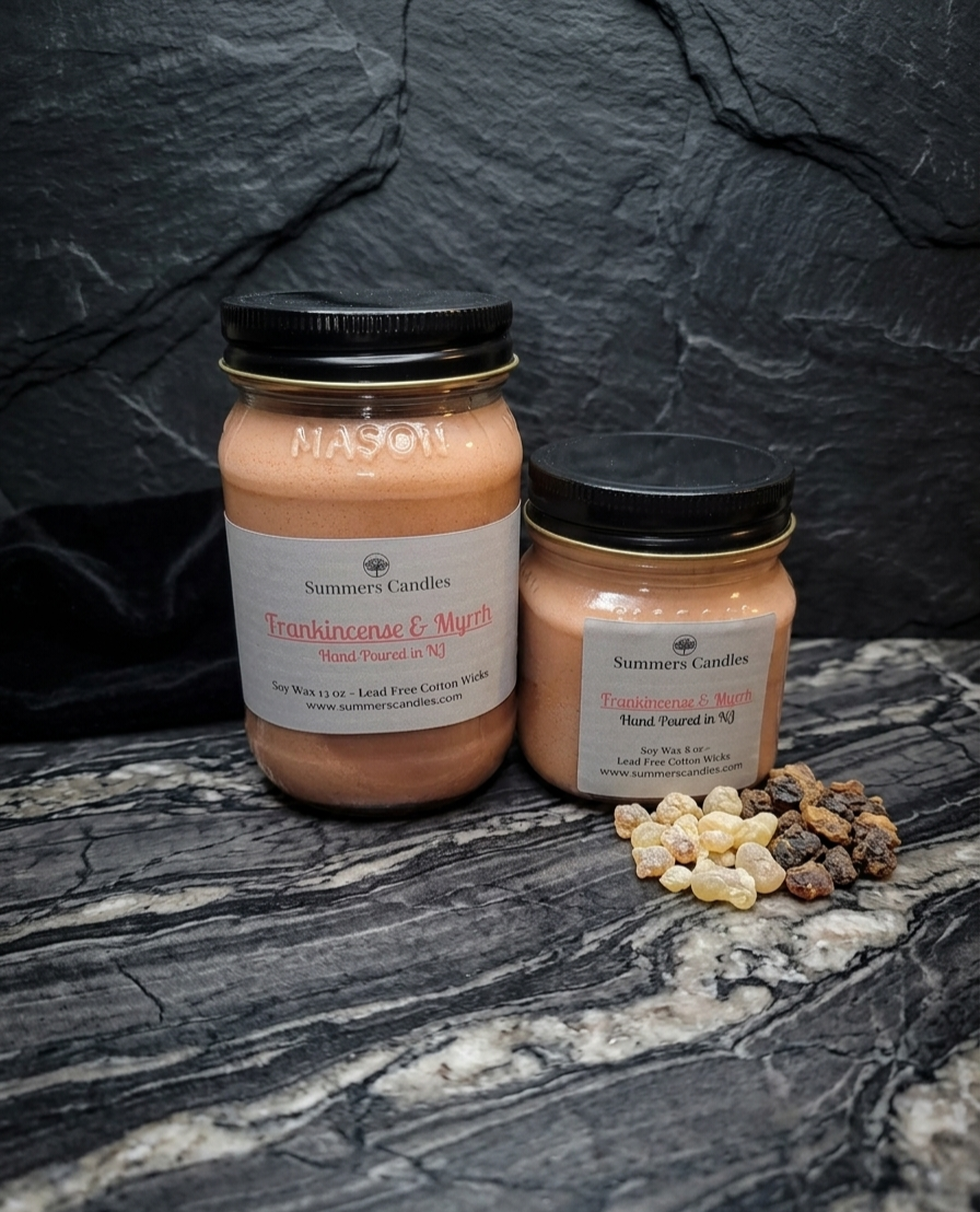 Frankincense & Myrrh Scented Candle - Summers Candles