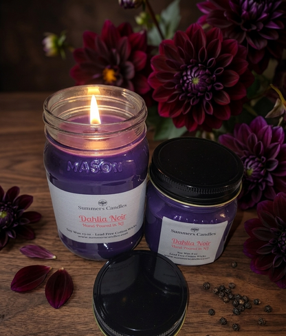 Dahlia Noir Scented Candle - Summers Candles